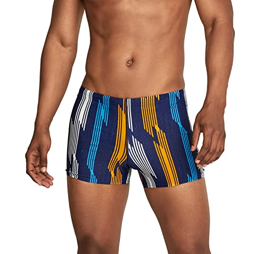 Speedo Herren Bedruckter Badeanzug mit quadratischem Bein Badehose, Sea Ridge Oriole, Large von Speedo