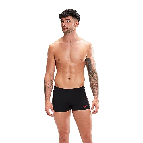 Speedo Herren Kastenbadehose Tech Panel Black-fed red-White 4 von Speedo