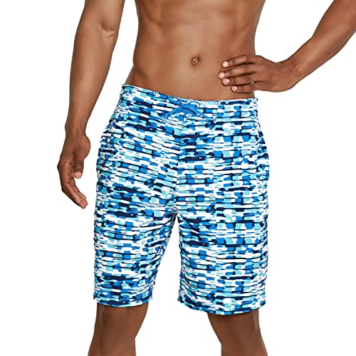 Speedo Herren Knielang Boardshort Bondi Bedruckt Badehose, Data Palace, 50,8 cm, Blau, L/XL von Speedo