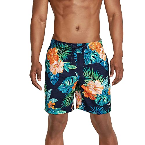 Speedo Herren Redondo, Blumenmuster, mittellang Badehose, Feiner Pfauer, XX-Large von Speedo