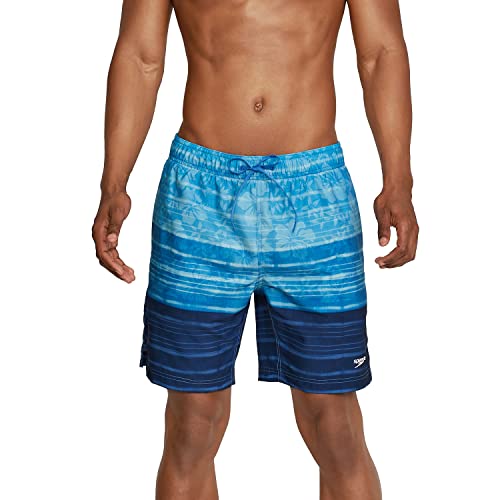 Speedo Herren mittellang Redondo Floral Badehose, Reign Peacoat, Large von Speedo