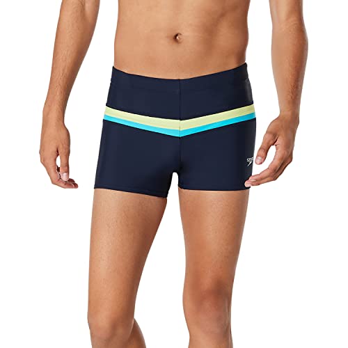 Speedo Herren Square Leg Eco Flex Beachstar Badeanzug, Block Peacoat, Large von Speedo