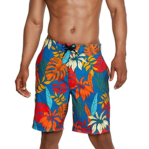 Speedo Herren Swim Trunk Knee Length Boardshort Bondi Printed Badehose, 50,8 cm, Hothouse Vallarta Blue, XL von Speedo