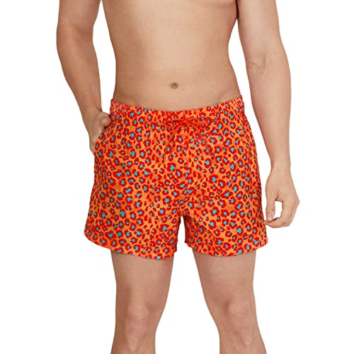Speedo Herren Swim Trunk Short Length Redondo Printed Badehose, Leopard Spicy Orange, X-Large von Speedo