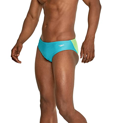 Speedo Herren Slip Endurance+ The One Badeanzug, Grüner Gecko-Spleiß, 34 von Speedo