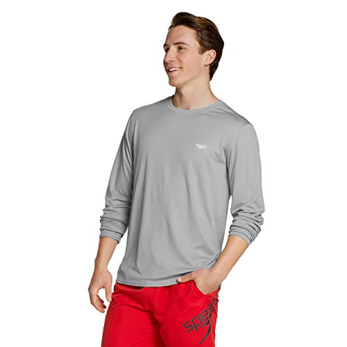 Speedo Herren Uv Swim Easy Long Sleeve Regular Fit Rash-Guard-Shirt, Basic Monument, X-Large Speedo Herren Uv Swim Easy Long Sleeve Regular Fit Rash-Guard-Shirt, Basic Monument, X-Large von Speedo