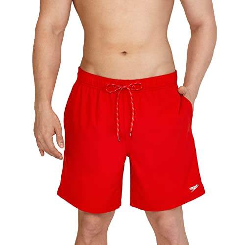 Speedo Herren mittellang Redondo Solid Badehose, 2022 Red, Medium von Speedo