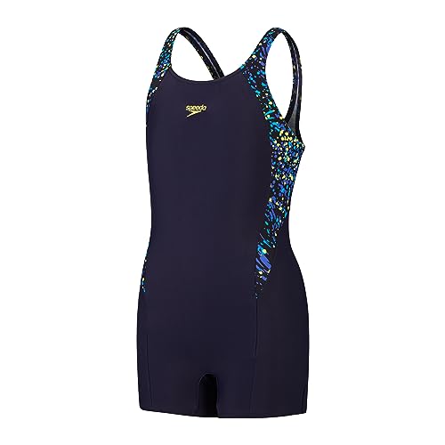 Speedo Printed Panel Legsuit Badeanzug Mädchen - 128 von Speedo