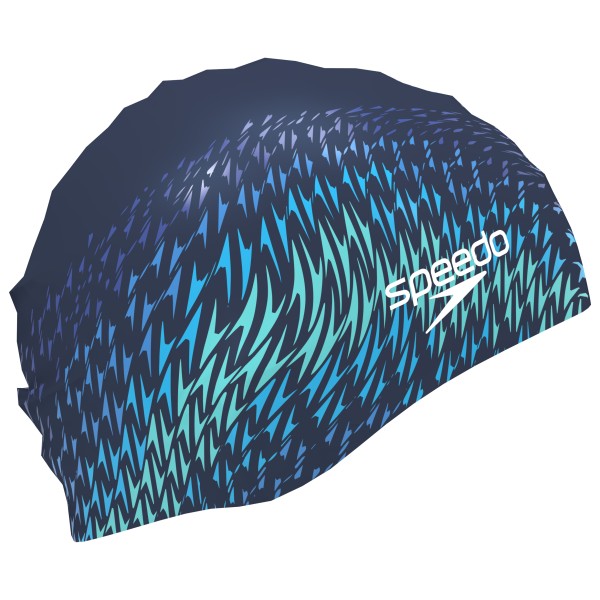 Speedo - Printed Silicone Cap - Badekappe peacoat flowing boom von Speedo