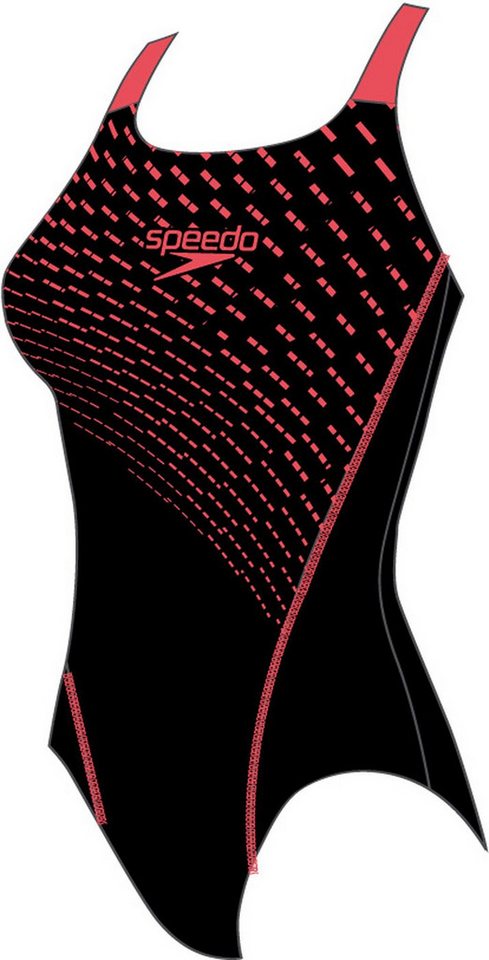 Speedo Schwimmanzug MEDLEY LOGO MDLT AF BLACK/RED von Speedo