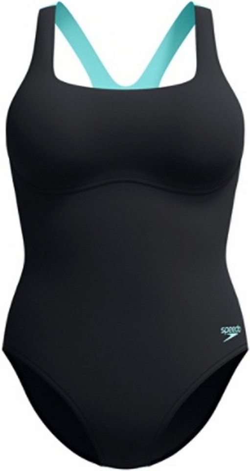 Speedo Schwimmanzug Womens Flex Band Swimsuit with Built in Swim Bra 00334 BLACK von Speedo