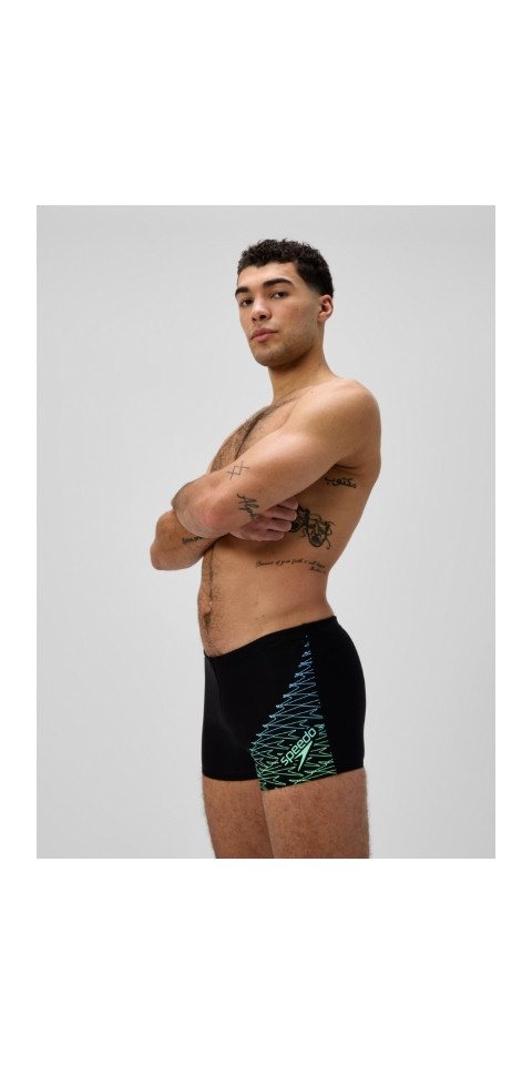 Speedo Shorts MEDLEY LOGO ASHT GREEN BLACK/ALFALFA GREEN von Speedo