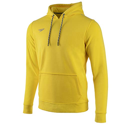 Speedo Sweatshirt Hoodie Pull Over Team Warm Up Kapuzenpullover, Gelb, Medium von Speedo