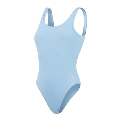 Speedo Textured Deep U-Back Badeanzug für Damen, Blau, 46 von Speedo