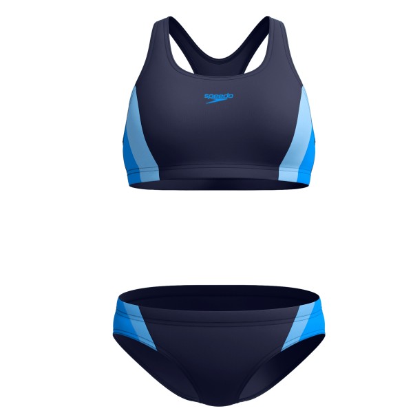 Speedo - Women's Colourblock Splice 2 Piece 2.0 - Bikini Gr 44 blau von Speedo