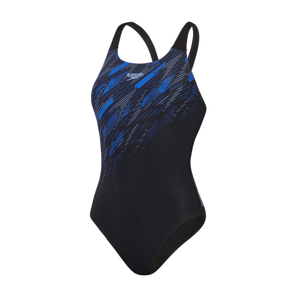 Speedo - Women's Hyperboom Placement Muscleback - Badeanzug Gr 34 schwarz/blau von Speedo