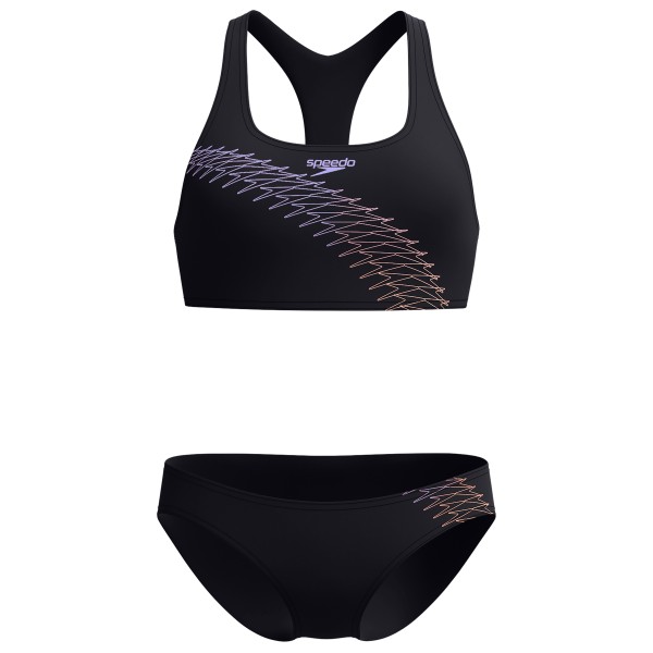 Speedo - Women's Medley Logo 2 Piece - Bikini Gr 46 schwarz von Speedo