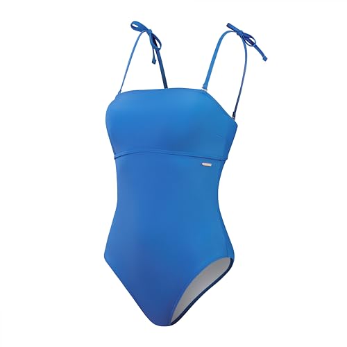 Speedo Women's Shaping Bandeau 1 Piece Badeanzug, Blau, 40 von Speedo