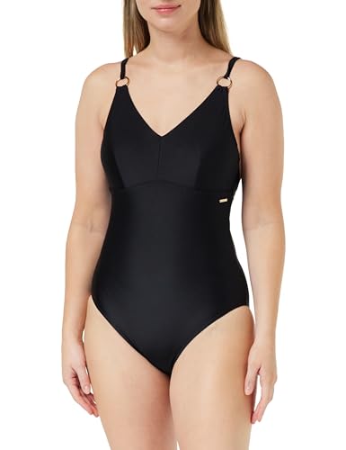 Speedo Women's Shaping Strappy 1 Piece Badeanzug, Schwarz, 44 von Speedo