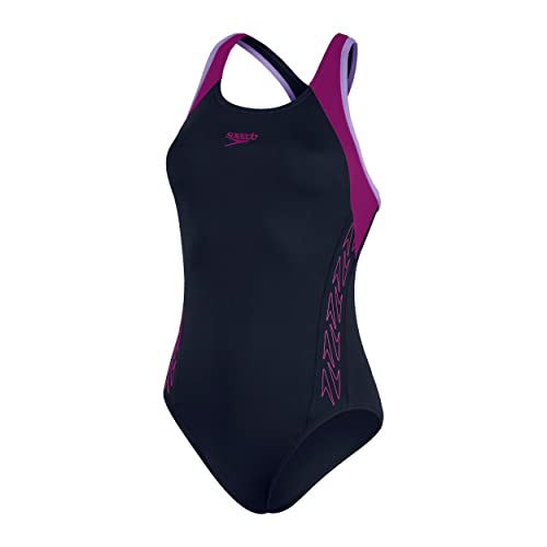 speedo Hyperboom Flyback Badeanzug Damen schwarz/lila von Speedo