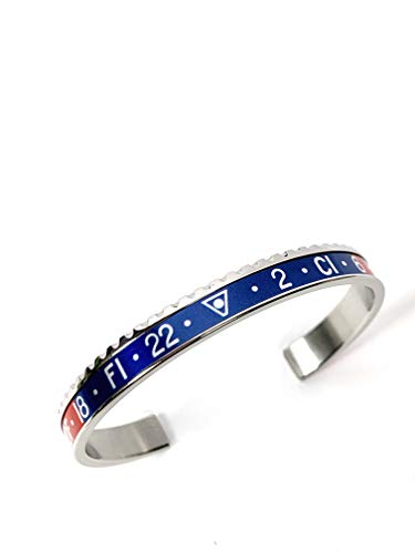 SPEEDOMETER OFFICIAL Armband Classic Dual-Time mit Zwinge, Taglia unica, Legierter Stahl von Speedometer Official