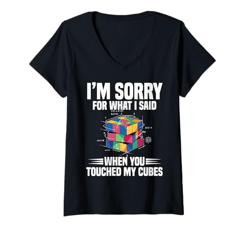 Damen Speedcubing Costume Cubing Timer Speedsolving Speedcuber T-Shirt mit V-Ausschnitt Damen Speedcubing Costume Cubing Timer Speedsolving Speedcuber T-Shirt mit V-Ausschnitt von Speedsolver Cubing Accessories for Men Speedcuber