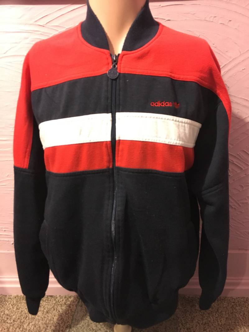 Adidas Tri-Foil Full-Zip Sweatshirt 80Er Jahre Trainingsjacke L Adidas Tri-Foil Full-Zip Sweatshirt 80Er Jahre Trainingsjacke L von SpeedwayTSJ