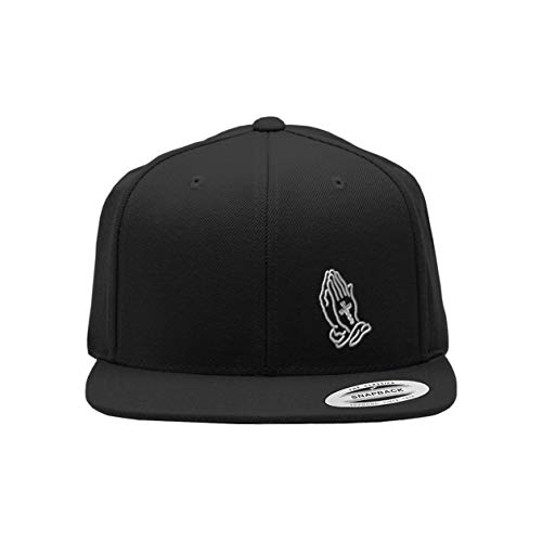 Snapback flache Rechnung linke Seite Panel Christliche Hände betend B Stickerei Acryl, schwarz, Einheitsgröße Snapback flache Rechnung linke Seite Panel Christliche Hände betend B Stickerei Acryl, schwarz, Einheitsgröße von Speedy Pros