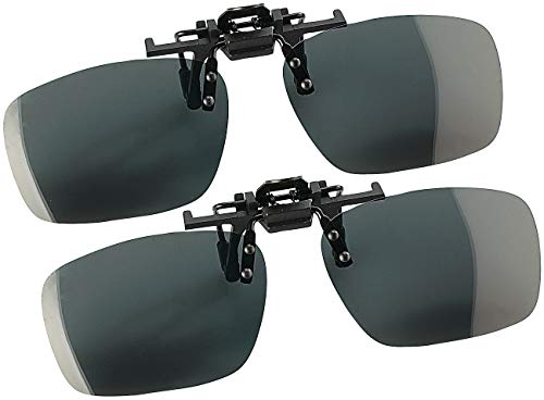 Speeron Aufstecksonnenbrille: 2er-Set Sonnenbrillen-Clips Fashion für Brillenträger, polarisiert (Sonnenbrille Clip, Optische Sonnenbrille Damen, Brillenaufsatz) von Speeron