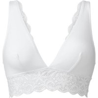 Bustier aus Bio-Baumwolle mit Spitze, weiß von Speidel