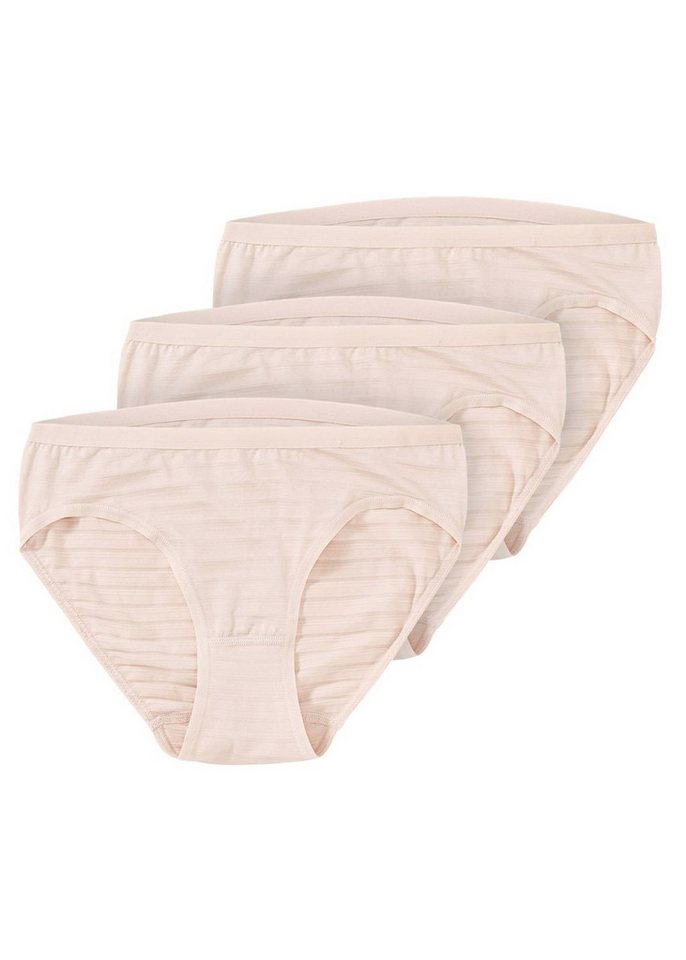 Speidel Slip Bikinislip Cotton & More (Set, 3-St., 3er Pack) dezente Ringeloptik, feines Baumwoll-Mix-Material von Speidel