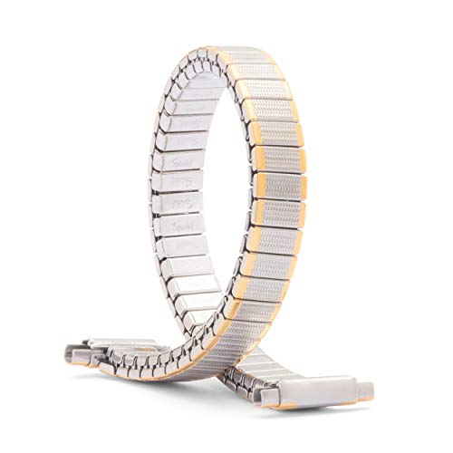 Speidel Twist-O-Flex Ersatz-Uhrenarmband für Damen, zweifarbig, gerades Ende, 10–14 mm von Speidel