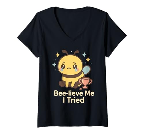 Damen Lustige Rechtschreibung Bee Fail Begabtes Kind Burnout Akademisches Trauma T-Shirt mit V-Ausschnitt Damen Lustige Rechtschreibung Bee Fail Begabtes Kind Burnout Akademisches Trauma T-Shirt mit V-Ausschnitt von Spelling Dropout Misspelled Champion Bookish