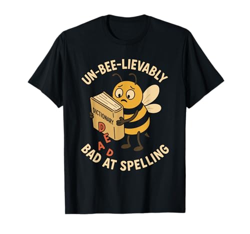 Lustige Rechtschreibung Bee Fail Begabtes Kind Burnout Akademisches Trauma T-Shirt von Spelling Dropout Misspelled Champion Bookish