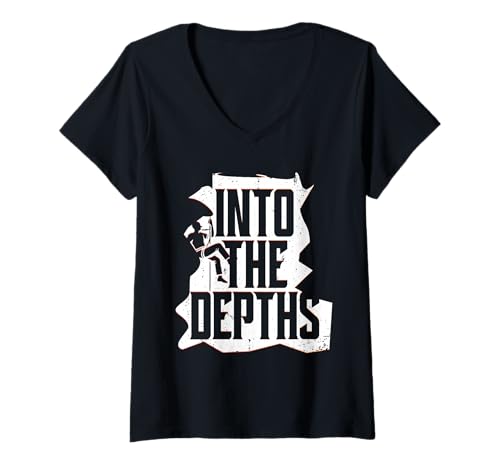 Damen Höhlenforschung Spelunking Cave Explorer Into The Depths T-Shirt mit V-Ausschnitt Damen Höhlenforschung Spelunking Cave Explorer Into The Depths T-Shirt mit V-Ausschnitt von Spelunking Höhlenforschung