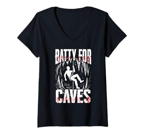 Damen Höhlenforschung Spelunking Cave Explorer T-Shirt mit V-Ausschnitt Damen Höhlenforschung Spelunking Cave Explorer T-Shirt mit V-Ausschnitt von Spelunking Höhlenforschung