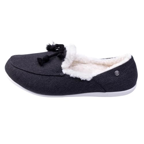 Spenco Damen Fireside Slipper, Schwarz, 41.5 EU Weit von Spenco