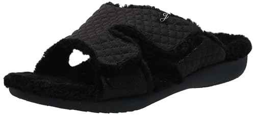 Spenco Damen Janie Slipper, Schwarz, 41 EU Weit von Spenco