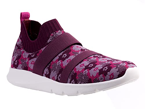 Spenco Damen Karma Stretch Floral Sneaker, fuchsia_, 41 EU Weit von Spenco