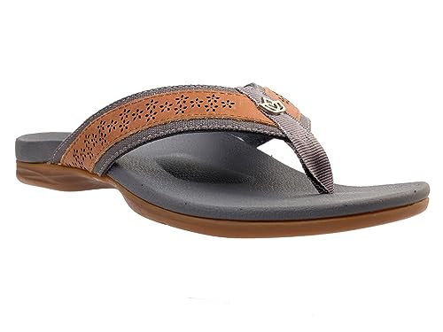 Spenco Damen Miramar Flip-Flop, GRAU, 37.5 EU von Spenco