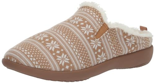 Spenco Dundee Fair Isle Slipper für Damen, Braun, 38 EU Weit von Spenco