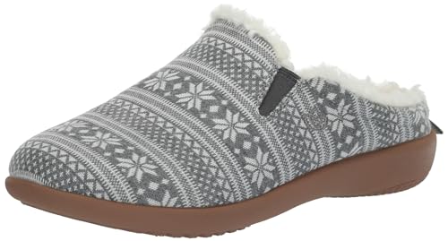 Spenco Dundee Fair Isle Slipper für Damen, GRAU, 39 EU Weit von Spenco