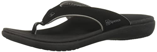 Spenco Yumi Sandal, Herren Yumi Frauen Zehensteg Sandale, Schwarz (Carbon/Pewter) , 41.5 EU (8 Wide) von Spenco