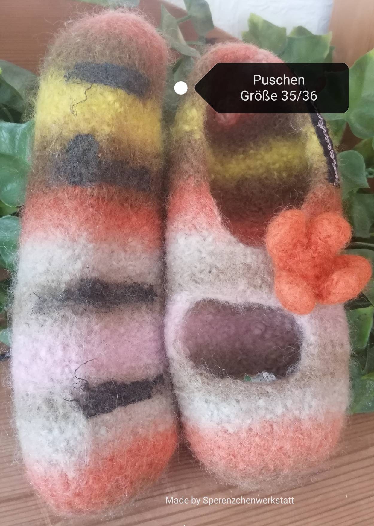Handgestrickte Filzschuhe - Puschen Pantoffeln Hausschuhe Aus Gestrickter Filzwolle Größe 35/36 Handgestrickte Filzschuhe - Puschen Pantoffeln Hausschuhe Aus Gestrickter Filzwolle Größe 35/36 von Sperenzchenwerkstatt