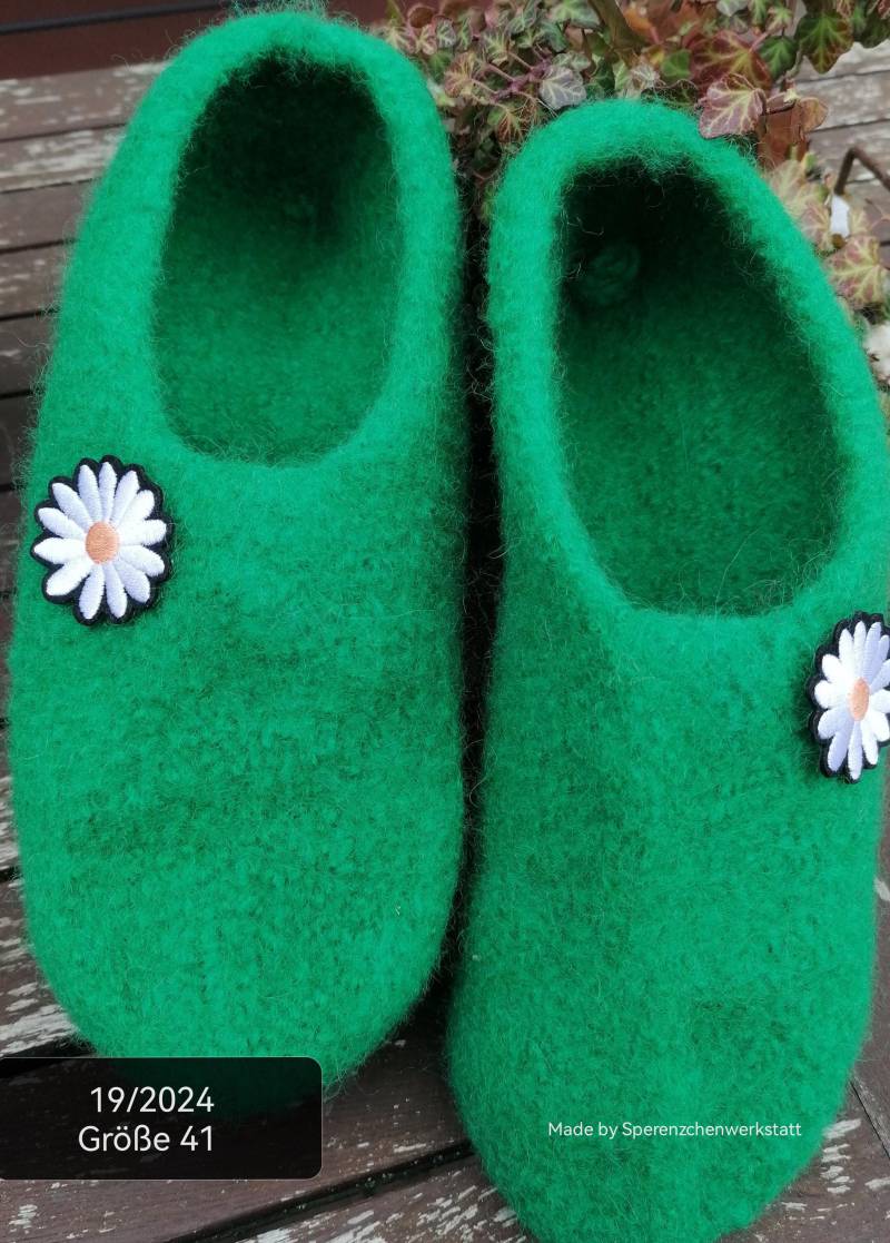 Handgestrickte Filzschuhe - Puschen Pantoffeln Hausschuhe Aus Gestrickter Filzwolle Größe 41 Handgestrickte Filzschuhe - Puschen Pantoffeln Hausschuhe Aus Gestrickter Filzwolle Größe 41 von Sperenzchenwerkstatt