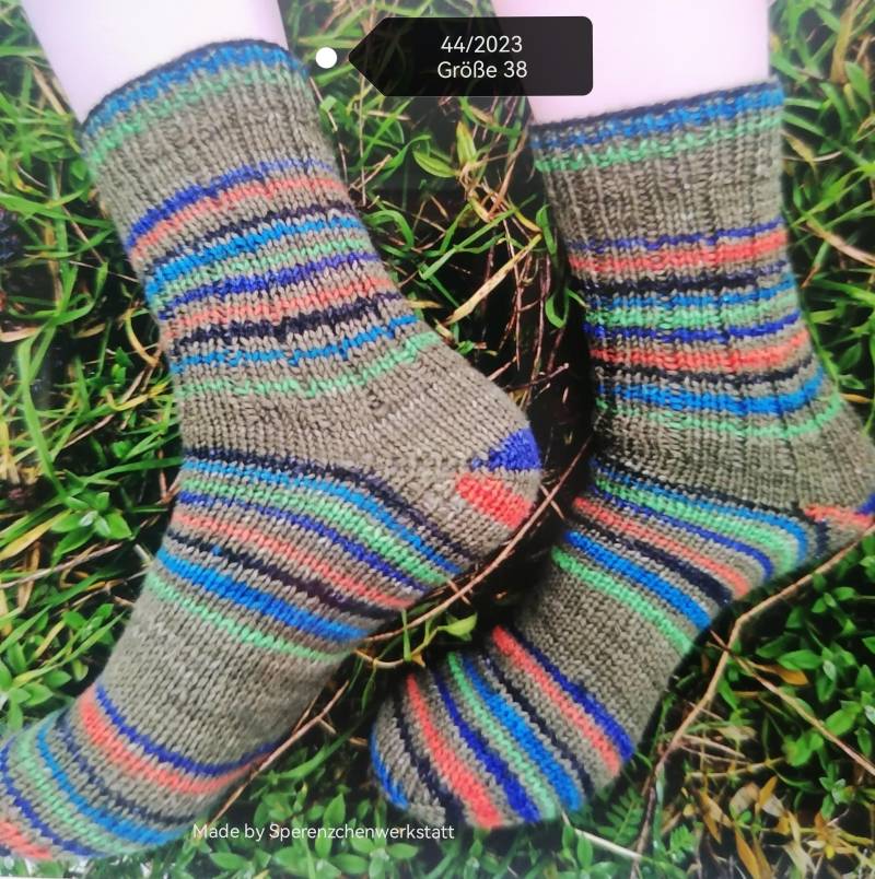 Handgestrickte Socken, Strümpfe Größe 38, 6Fach Handgestrickte Socken, Strümpfe Größe 38, 6Fach von Sperenzchenwerkstatt