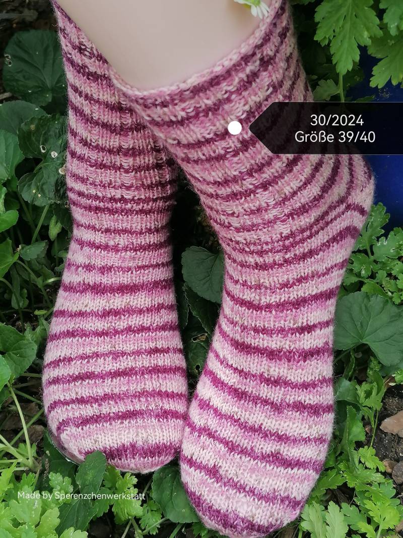 Handgestrickte Socken, Strümpfe Größe 39//40 von Sperenzchenwerkstatt