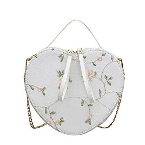 Sperrins Frauen Pfirsich herzförmige Handtasche Clutch Bag Spitze Umhängetasche Elegante Partytaschen Prinzessin Partytaschen Clutch Taschen für Frauen von Sperrins