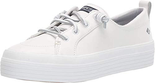 Sperry Damen Crest Vibe Platform Sneaker, Weißes Leder, 37.5 EU von Sperry