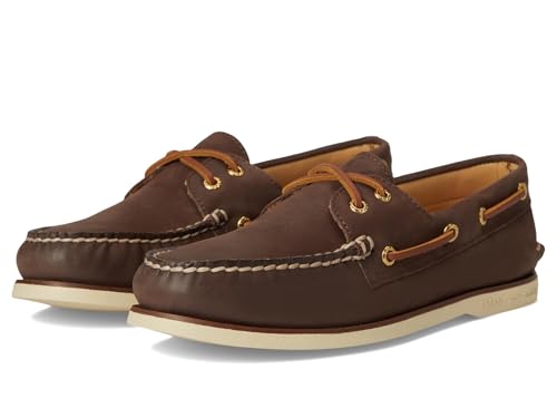 Sperry Herren Gold Authentic Original 2-Eye Full Grain Leather Brown Brun Schuhe 42.5 EU von Sperry